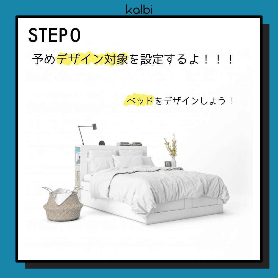 予めデザイン対象を設定する。