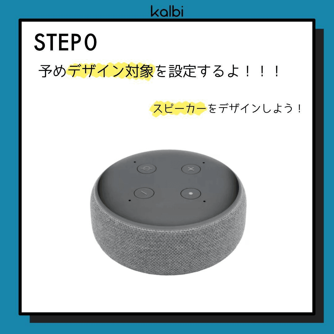 予めデザイン対象を設定する。