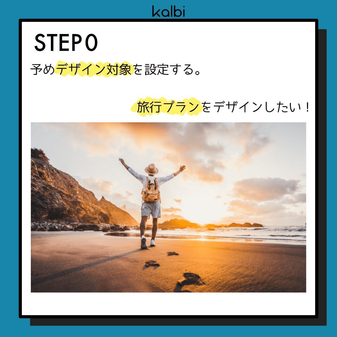 予めデザイン対象を設定する。