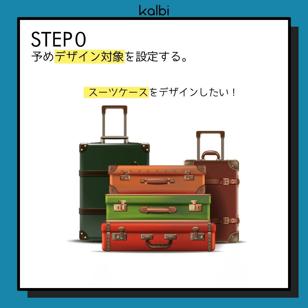 予めデザイン対象を設定する。