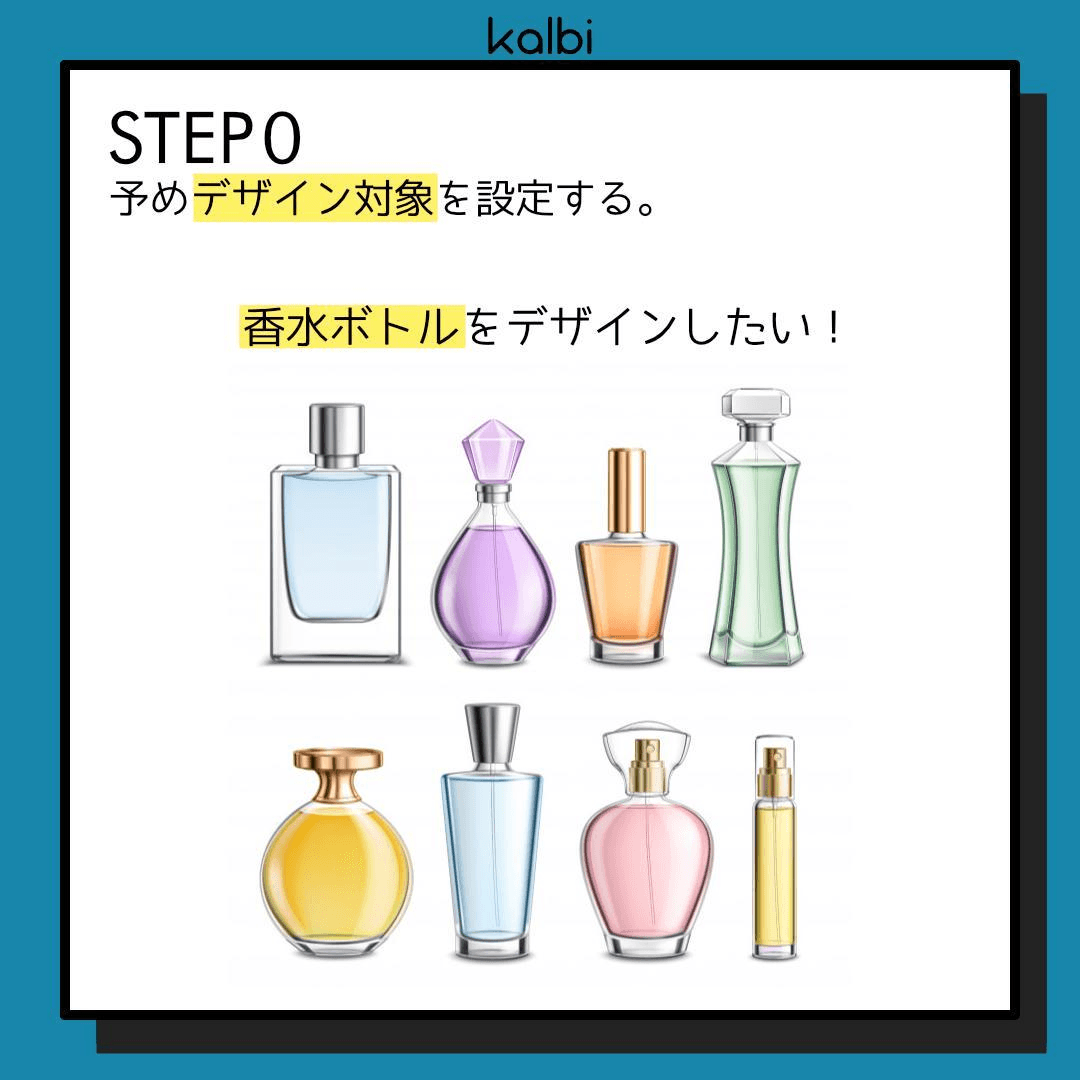 予めデザイン対象を設定する。