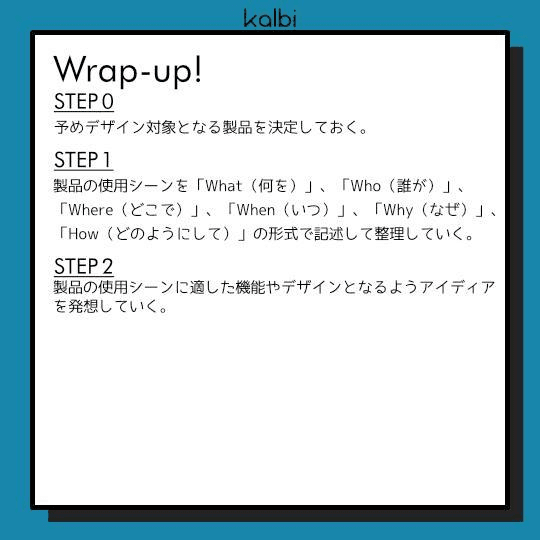 5W1H法wrapup