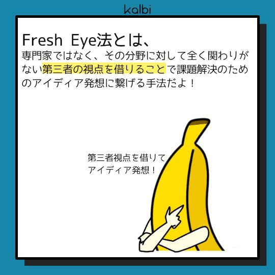 デザイン課題に対して、全く関わりのない第三者に解決方法を考えてもらうことで、予想外のアイディアを発想する手法